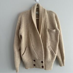 Vintage 100% Wool Shawl Cardigan Size Small